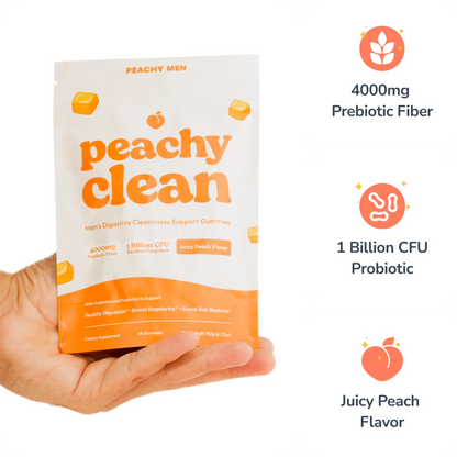 Peachy Clean" Sugar-Free Pre+Probiotic Fiber Gummies