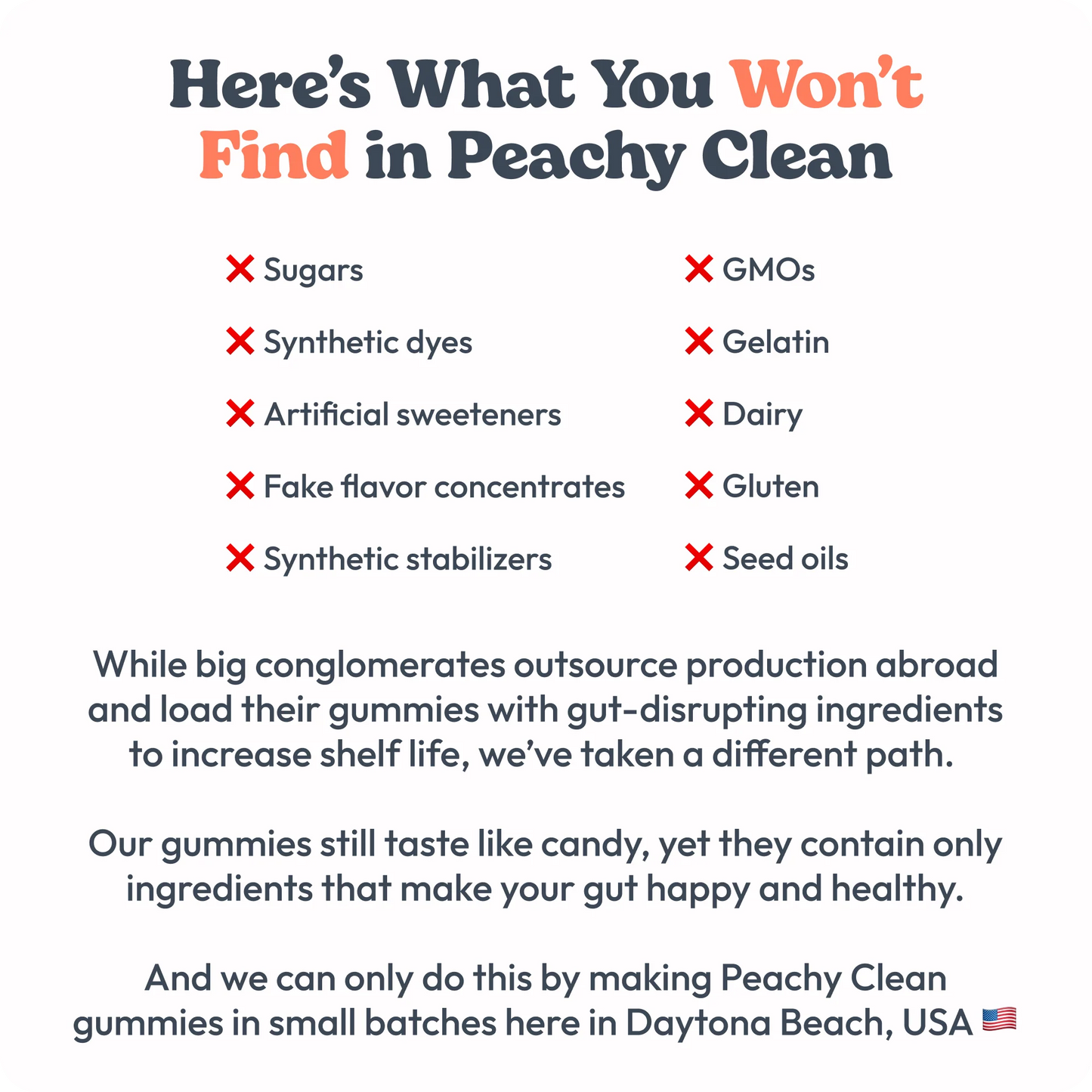 Peachy Clean" Sugar-Free Pre+Probiotic Fiber Gummies